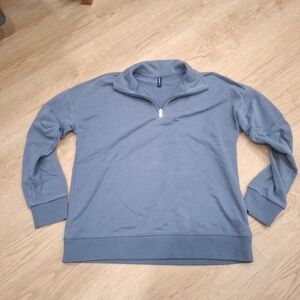 Lazy Pants Blue Half-Zip Sweater